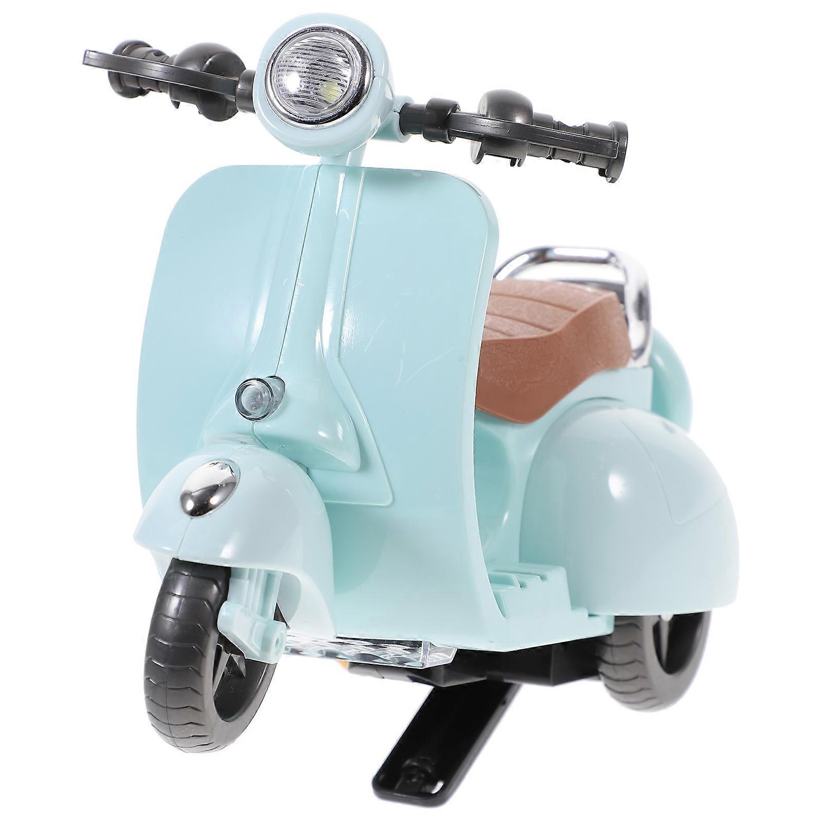 Skyblue Plastic Hamster Motorcycle Toy with Music for Pet Playing and Cage Decor 3.5"x2.8" .2"