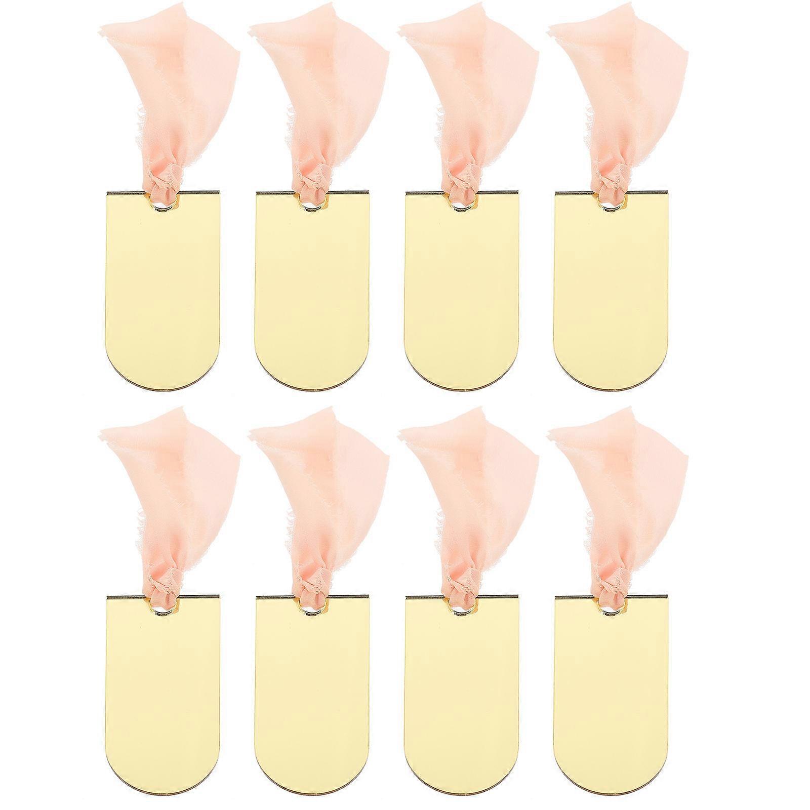 Złote akrylowe znaki zarezerwowane na imprezę ze wstążką i lustrem Złoto na krzesła ślubne 8 sztuk