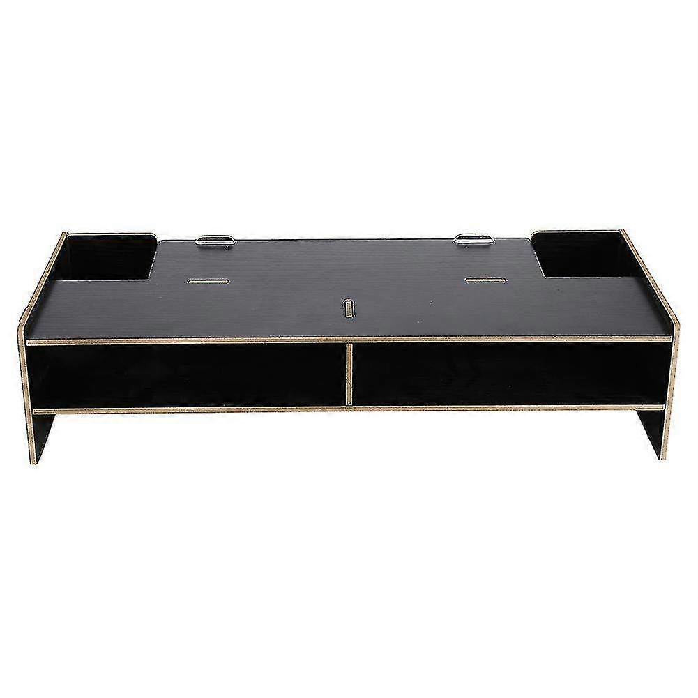 LCD Monitor Riser & Desktop Organizer Stand for PC & Laptop - Adjustable Height Office Display Rack for Space-Saving Solutions