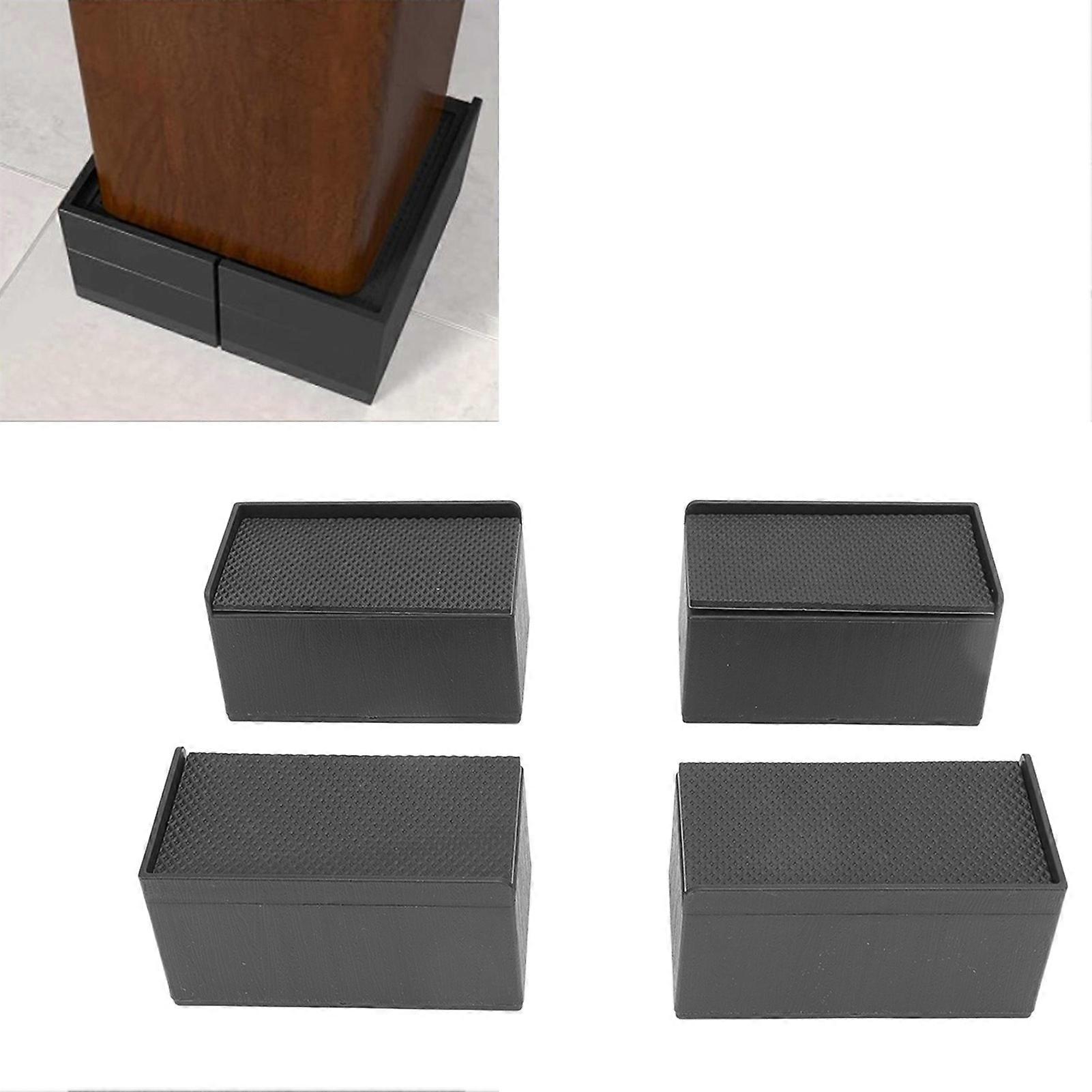 L Shape Rectangular Rubber Furniture Risers for Couch Bed Chair