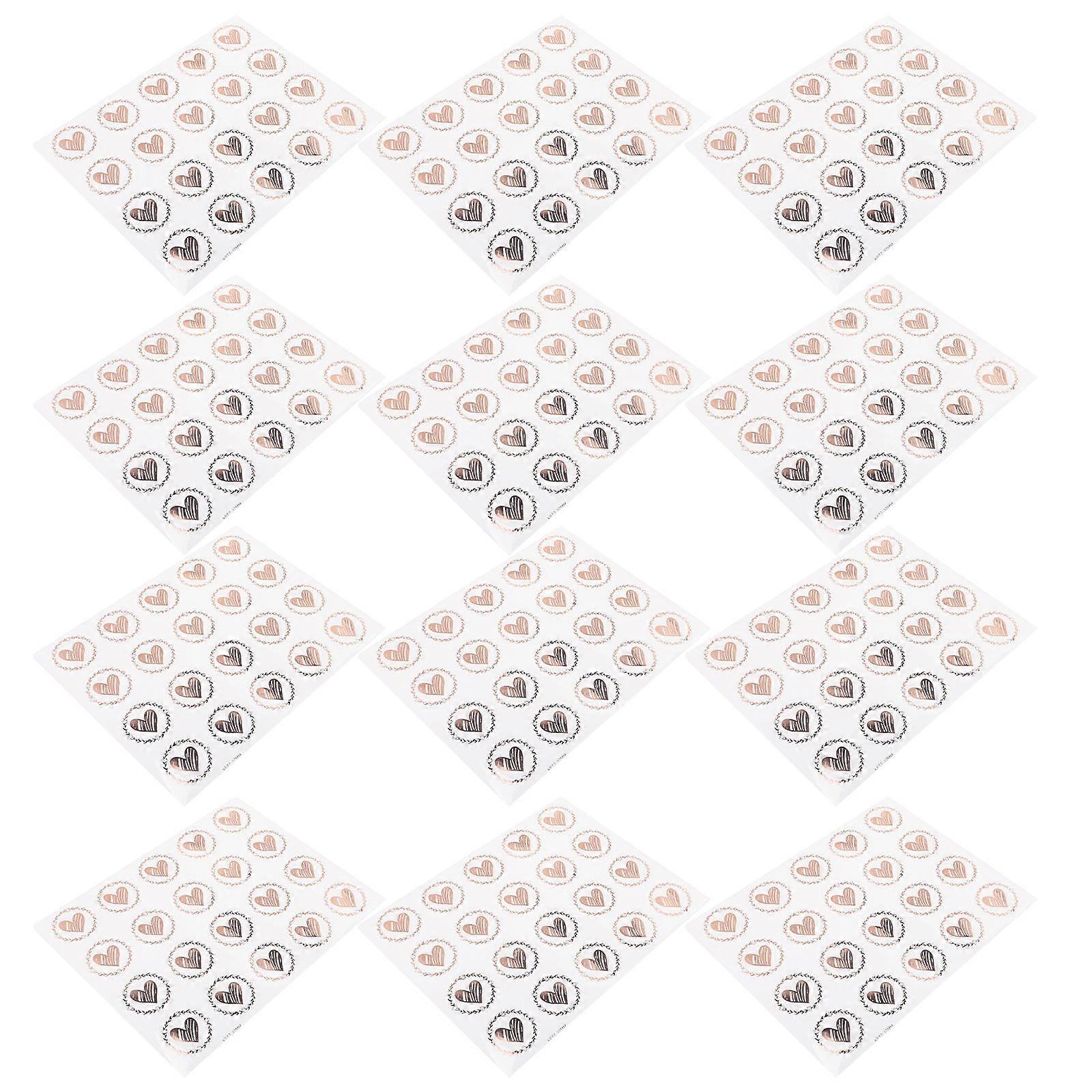 Sealing Stickers 25 Sheets Heart Shape Design PVC Material For Decorating Party Favors And Scene Decor