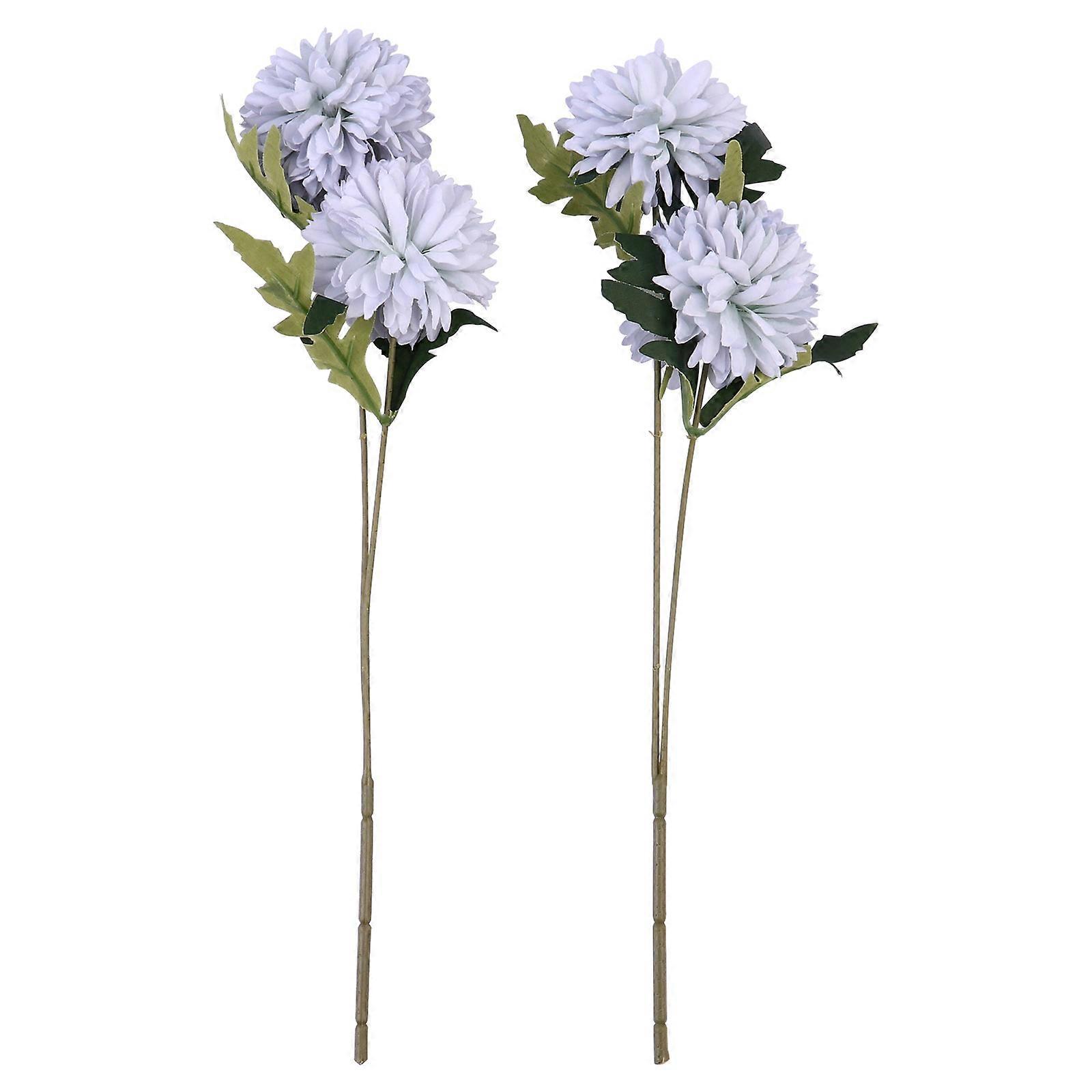 Blue Artificial Flowers for Decoration Use Look Lifelike and Vivid Made of Synthetic Material 2 Pcs