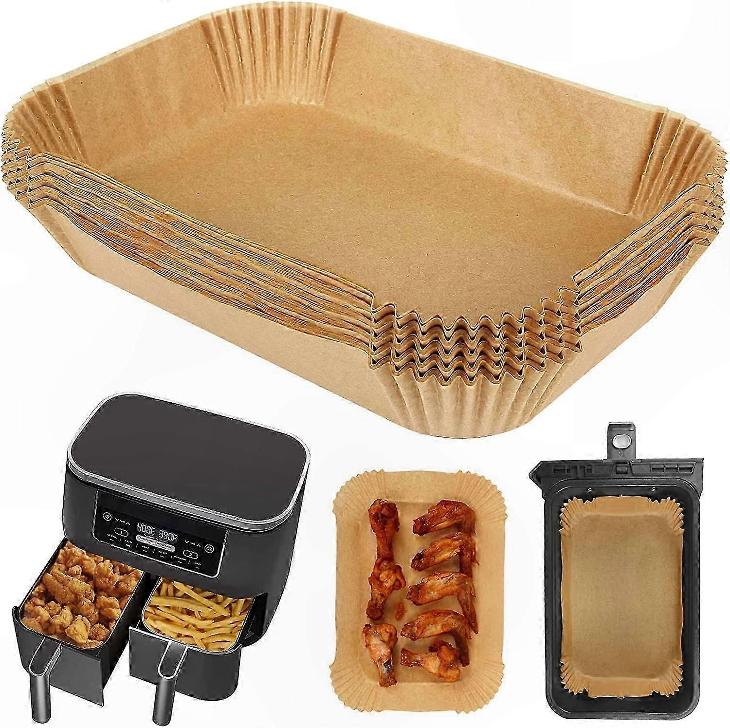 Disposable Parchment Paper Liners for Air Fryer Accessories, Square Air Fryer Liners Compatible with Various Models