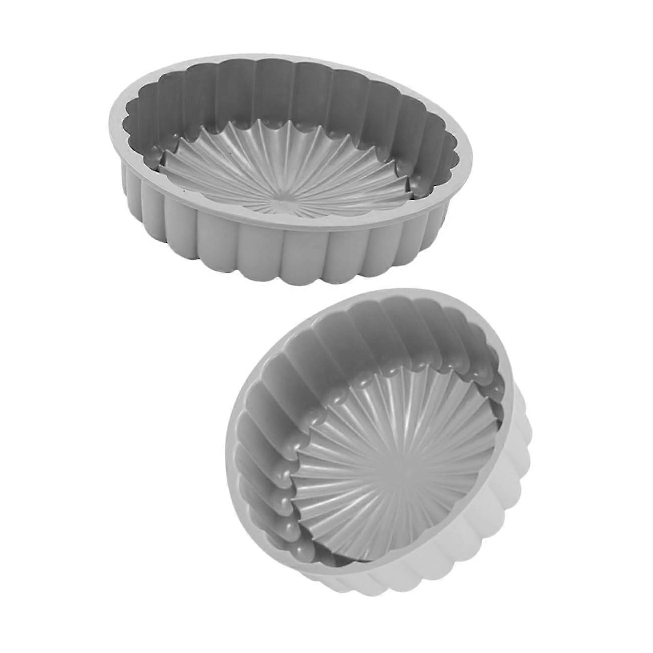 Silikon Kuchenform Rund 2 Stück Antihaft Backform Hitzebeständig Für Cheesecake Wiederverwendbare Elegante Designs