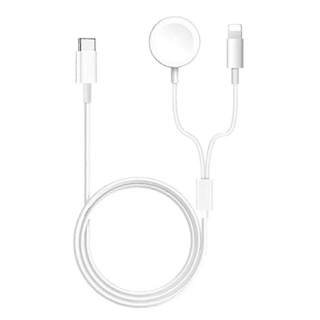 Magnetic Charging Cable for Smartwatch, 2-in-1 Fast Charger Cord-Compatible with Multiple Devices