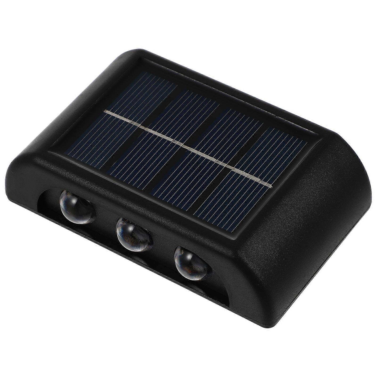 Solar Light Waterproof Wall Light for Outdoor Black ABS Pc Material
