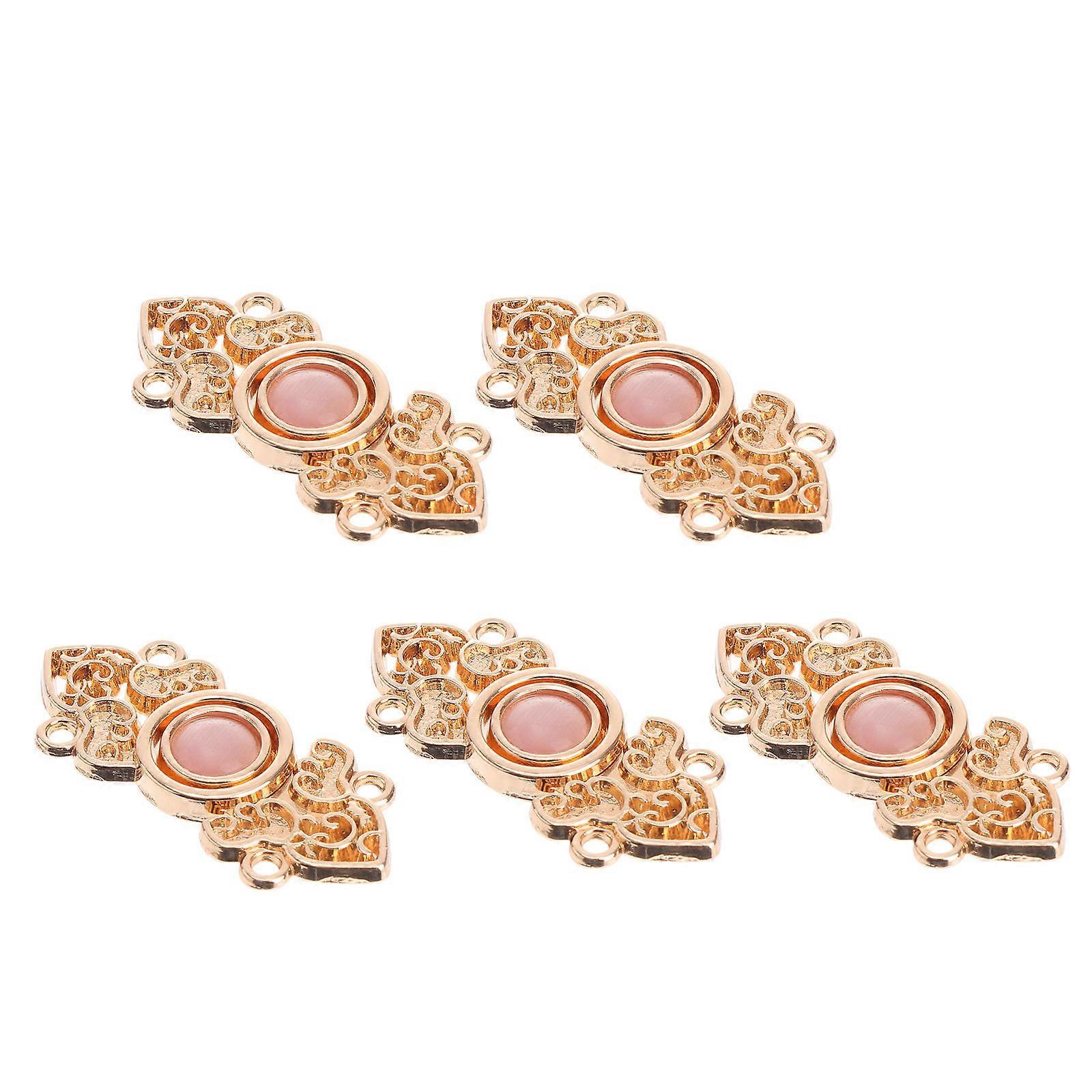 5pcs Vintage Cloak Clips for Chinese Costumes, Decorative Shawl Fasteners, Elegant Cardigan Sweater Clips with Smooth Surface Design