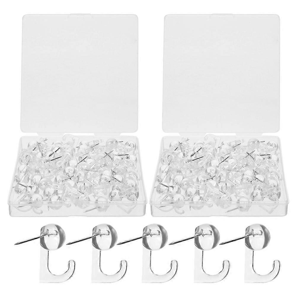 100pcs Portable Decorative Push Pins for Office Home Use – Sturdy Thumb Tacks for Cork Boards and Walls with Unique Design, Safe Material