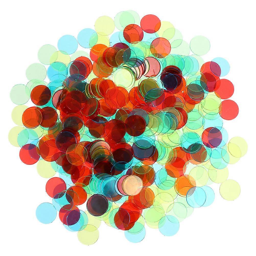 240pcs Transparent Plastic Game Counters Chips for Counting Sorting Rewards Educational Play Fun Props Assorted Colors