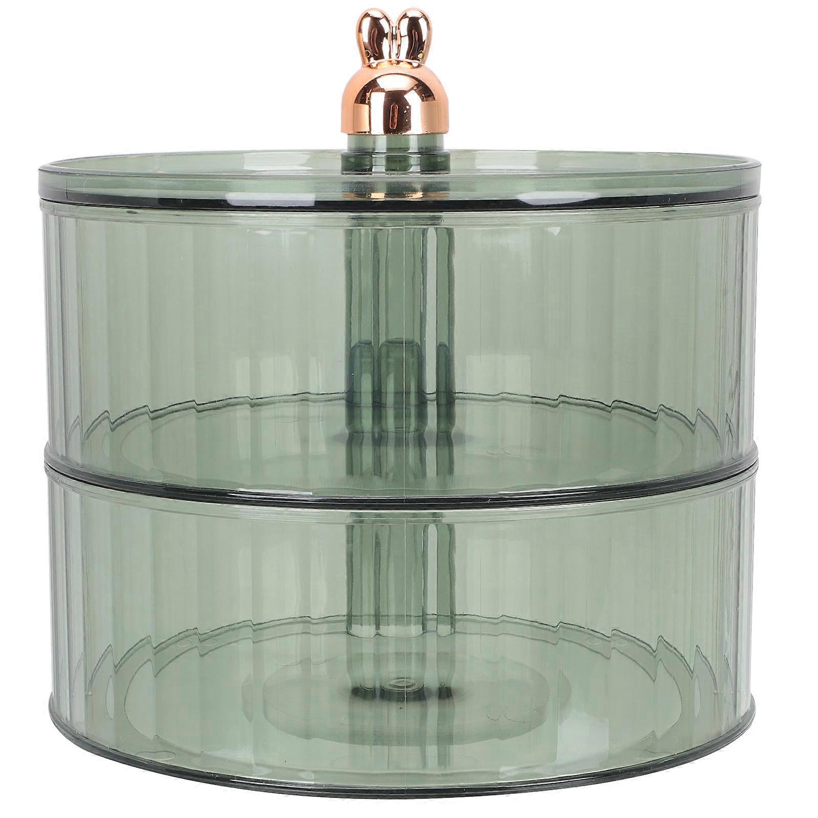 Large Capacity Multifunctional Snack Tray for Home Use PET Material Light Green 7.8 Inches