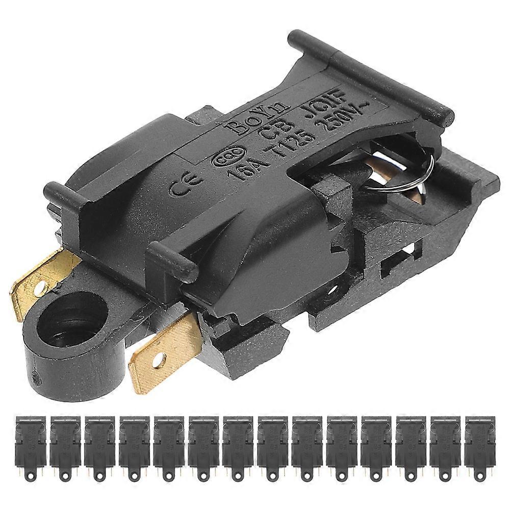 Electric Kettle Thermostat Switch for Home Use Automatic Shutoff Steam Button Black ABS Copper Points 250V 16A