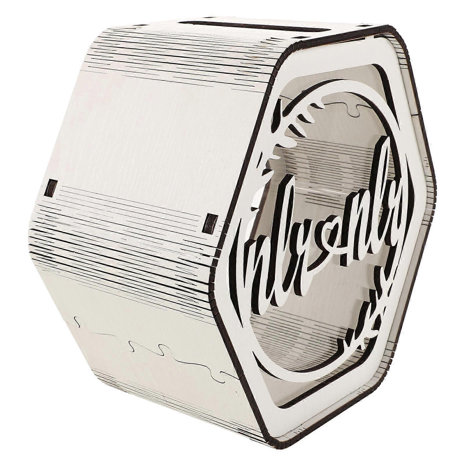 It seems like you're referring to a product description for a **wooden money box with a clear window**, possibly for saving coins, home decor, or