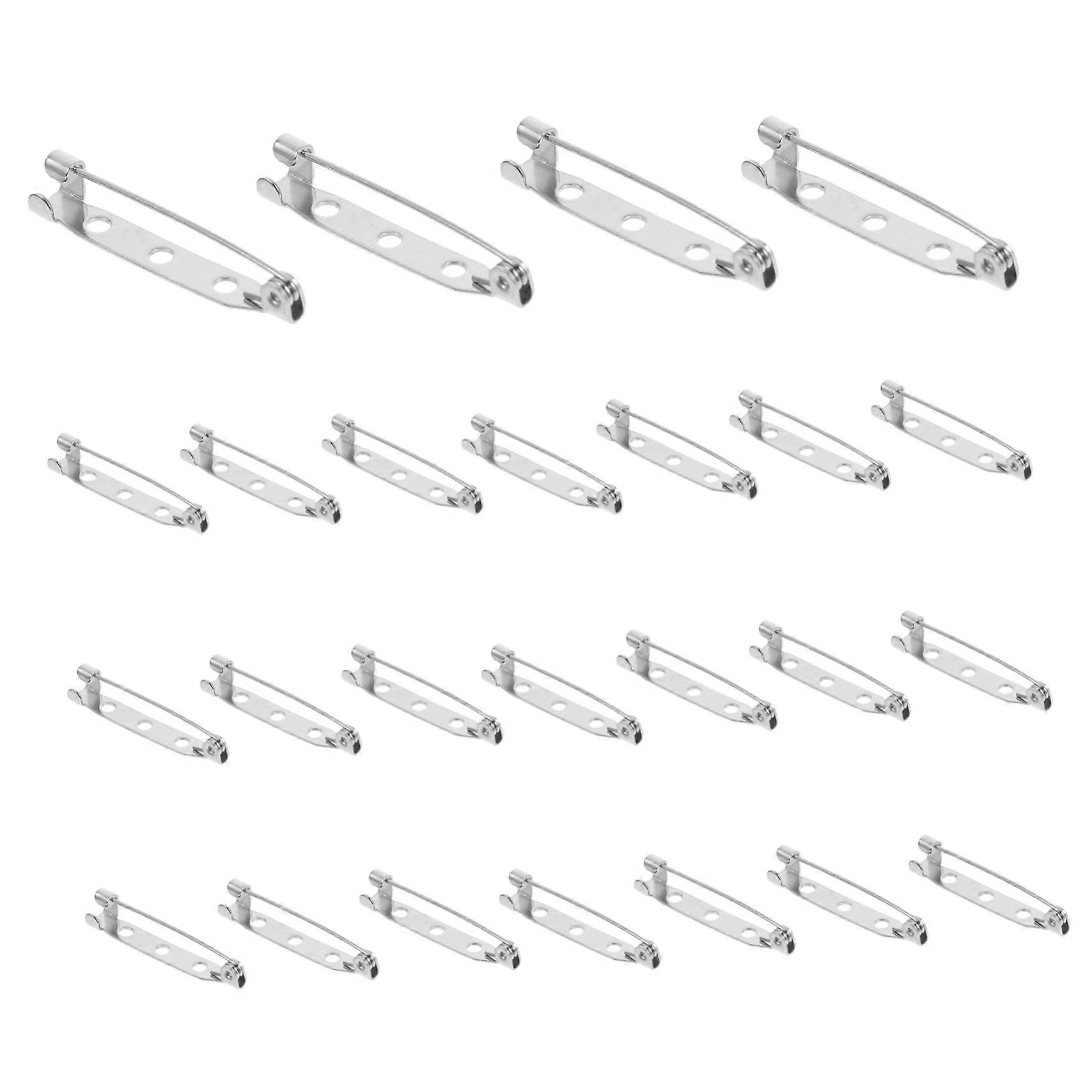 40-Pack Safety Pins With Lock For DIY Crafts, Name Badges And Corsages, Locking Safety Pins For Decorative Use