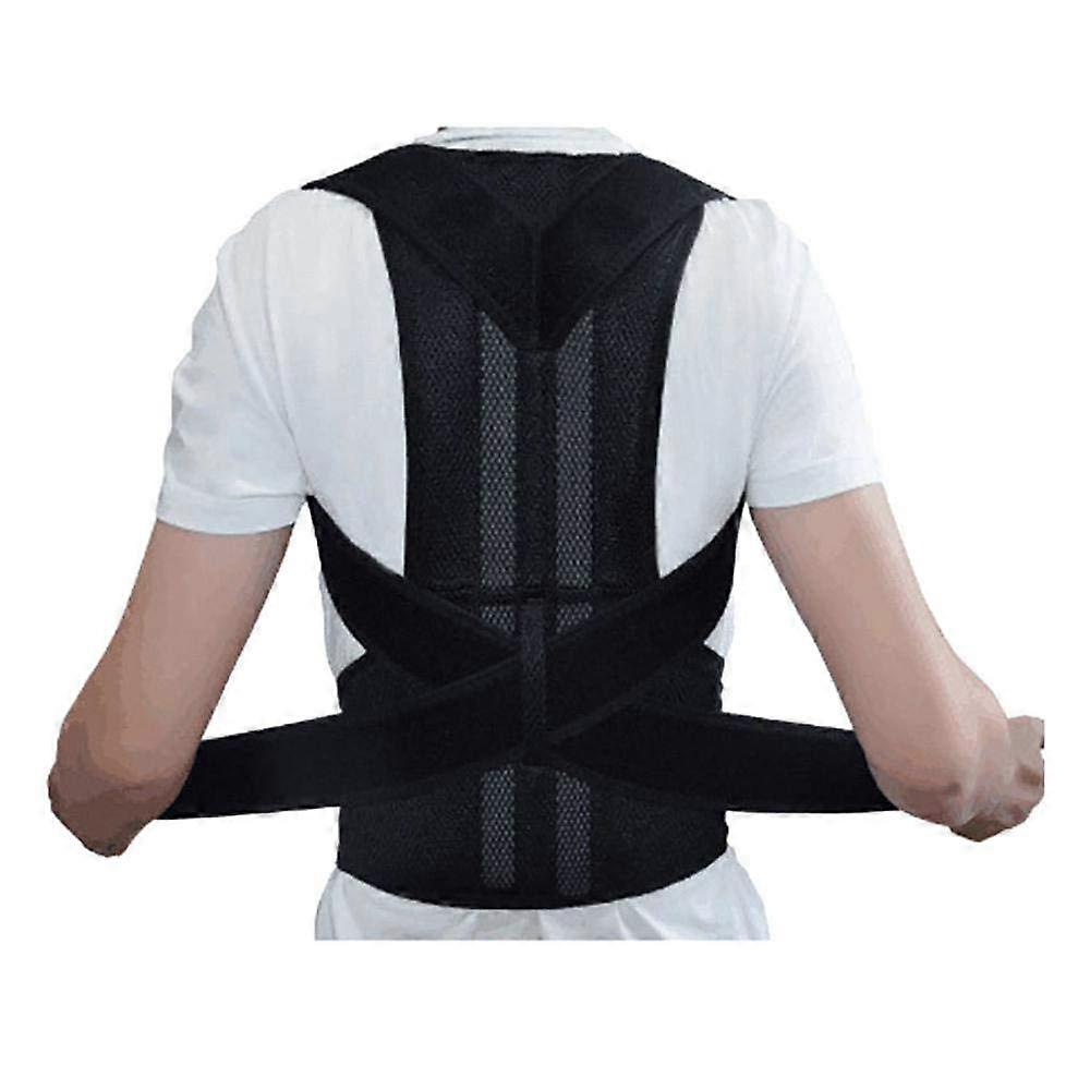 Posture Corrector for Men and Women, Back Trainer and Support, Shoulder Strap Posture Corrector for Neck, Back, and Shoulder Pain, Black, XXL