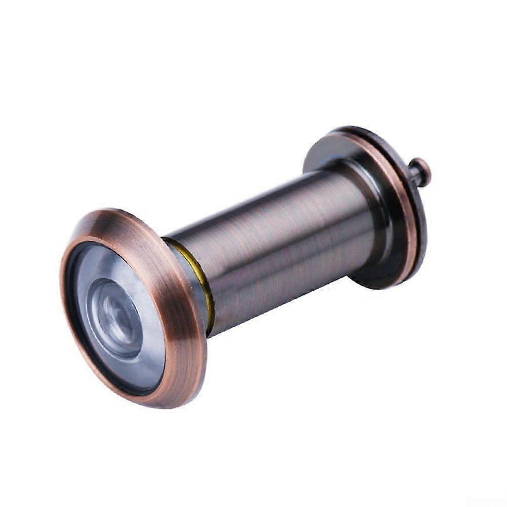 Door Viewer with Metal Frame and 180-Degree Wide Angle Lens, Adjustable Glass for Enhanced Safety and Privacy, Rose Bronze Color
