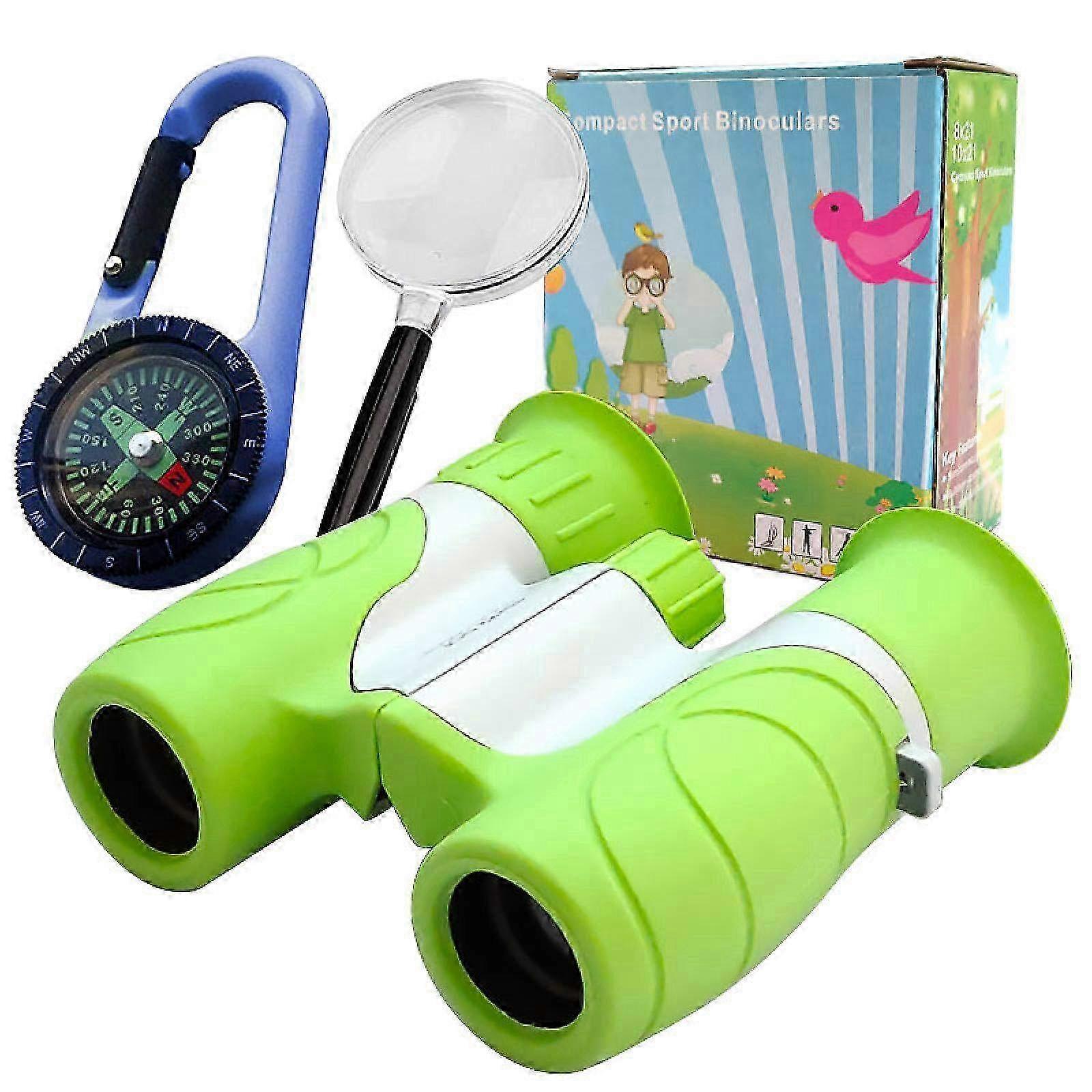 Iskunkestävät ja vedenpitävät kompaktit kiikarit 3-12-vuotiaille lapsille, ulkoilu- ja retkeilytarvikkeet pojille ja tytöille, kestävät lasten kiikarit