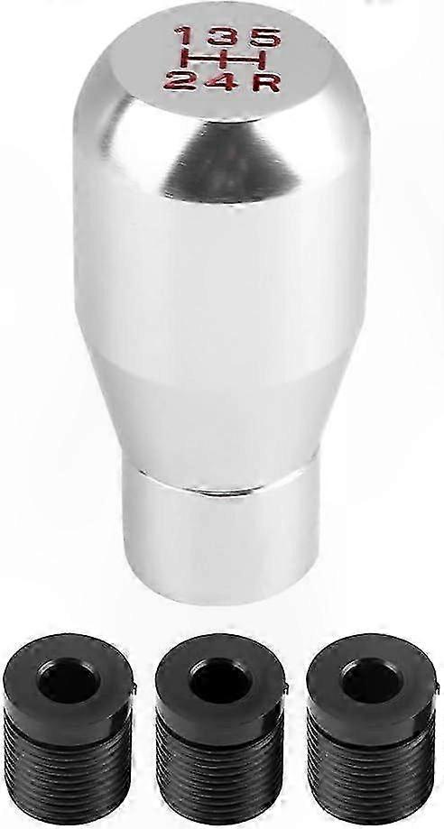 Universal 5-Speed Chrome Manual Shift Knob Lever for Car Styling