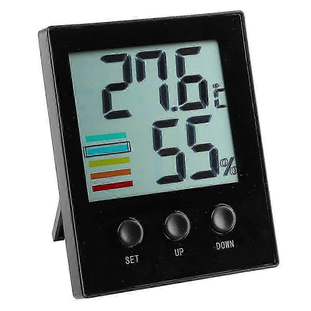 Digital Indoor Thermometer Hygrometer Temperature Humidity Gauge with High Low Temperature Alarm