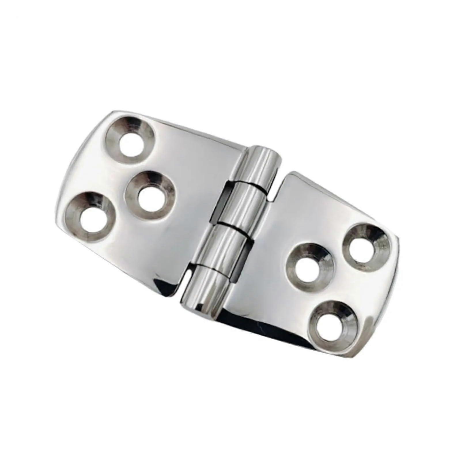 Marine Hinge, Cast Solid 6-Hole Hinge, Polished Surface for Boat Deck Door, Heavy-Duty Marine Hardware