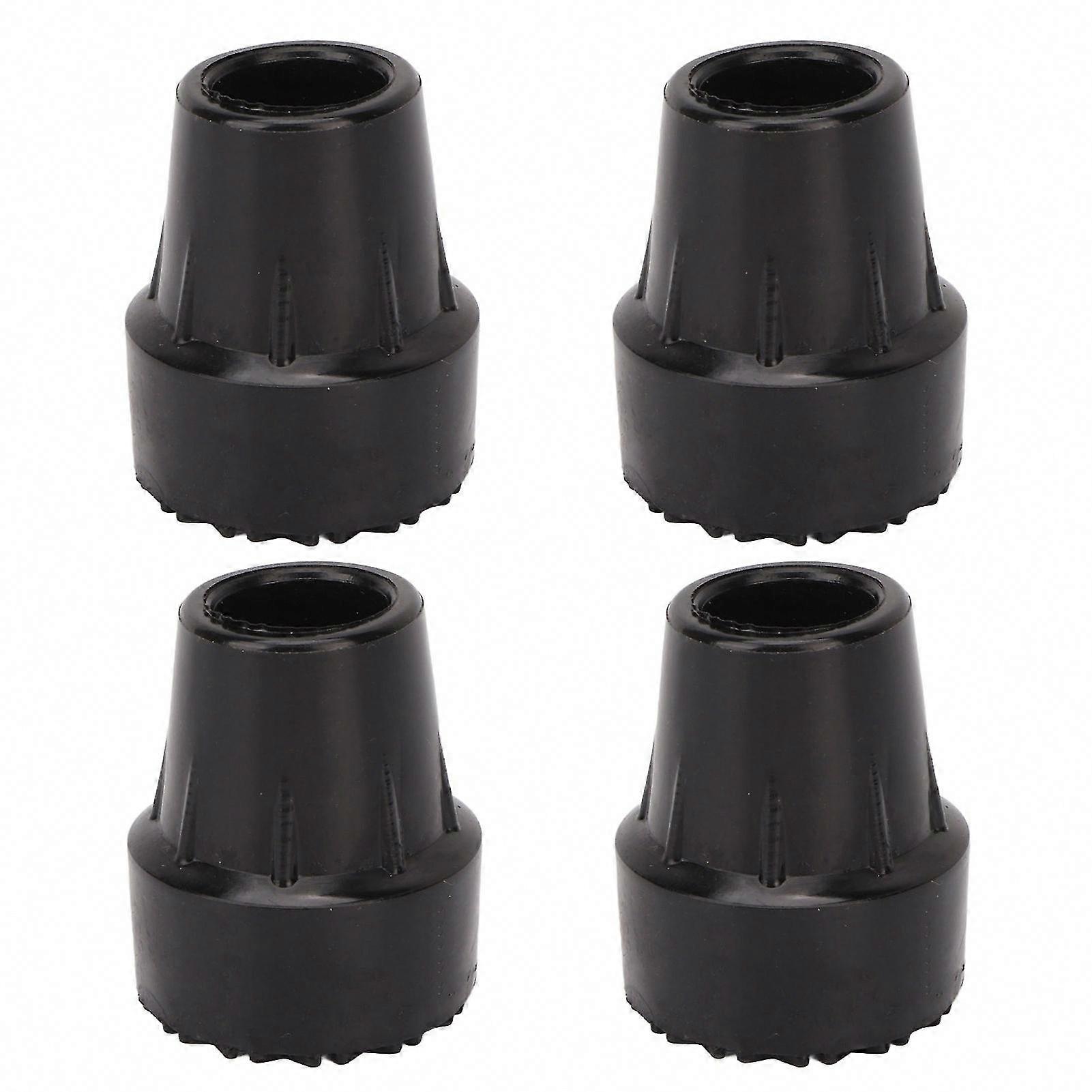4pcs Rubber Crutch Tips for Elderly - 0.9 Inch Professional Replacement Cane Tips, Portable & Durable