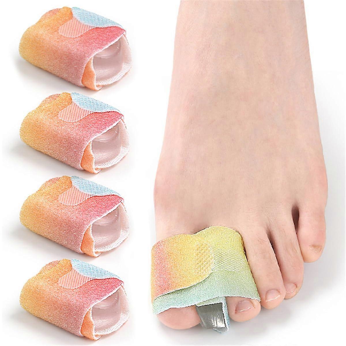 Gel Toe Separators Spacers 2 PCS Colorful Bunion Correctors, Adjustable Toes Splints, Breathable Hallux Valgus Protector