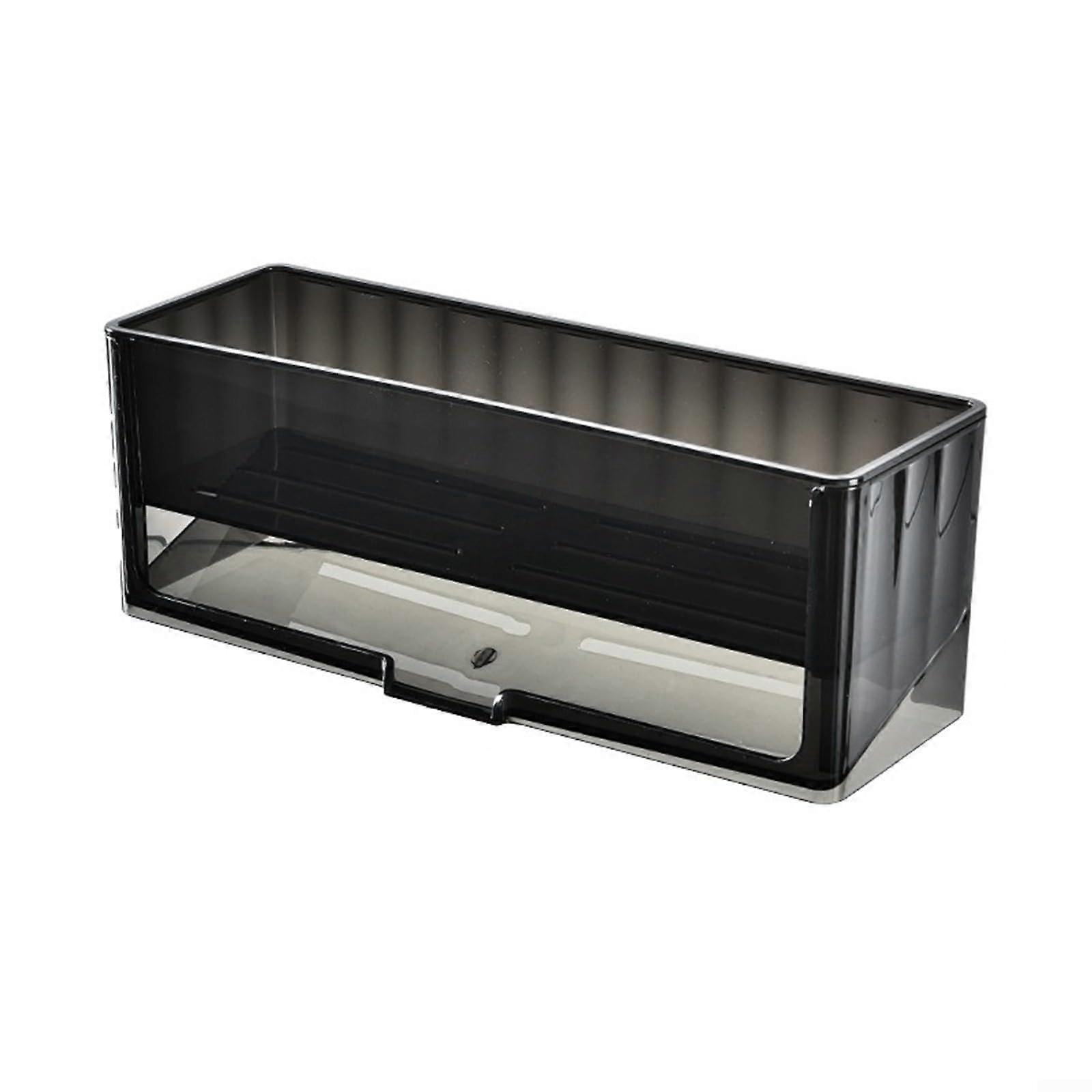Efficient Kitchen Sink Organizer Rack With Draining Tray For Sponges And Brushes Black Countertop
