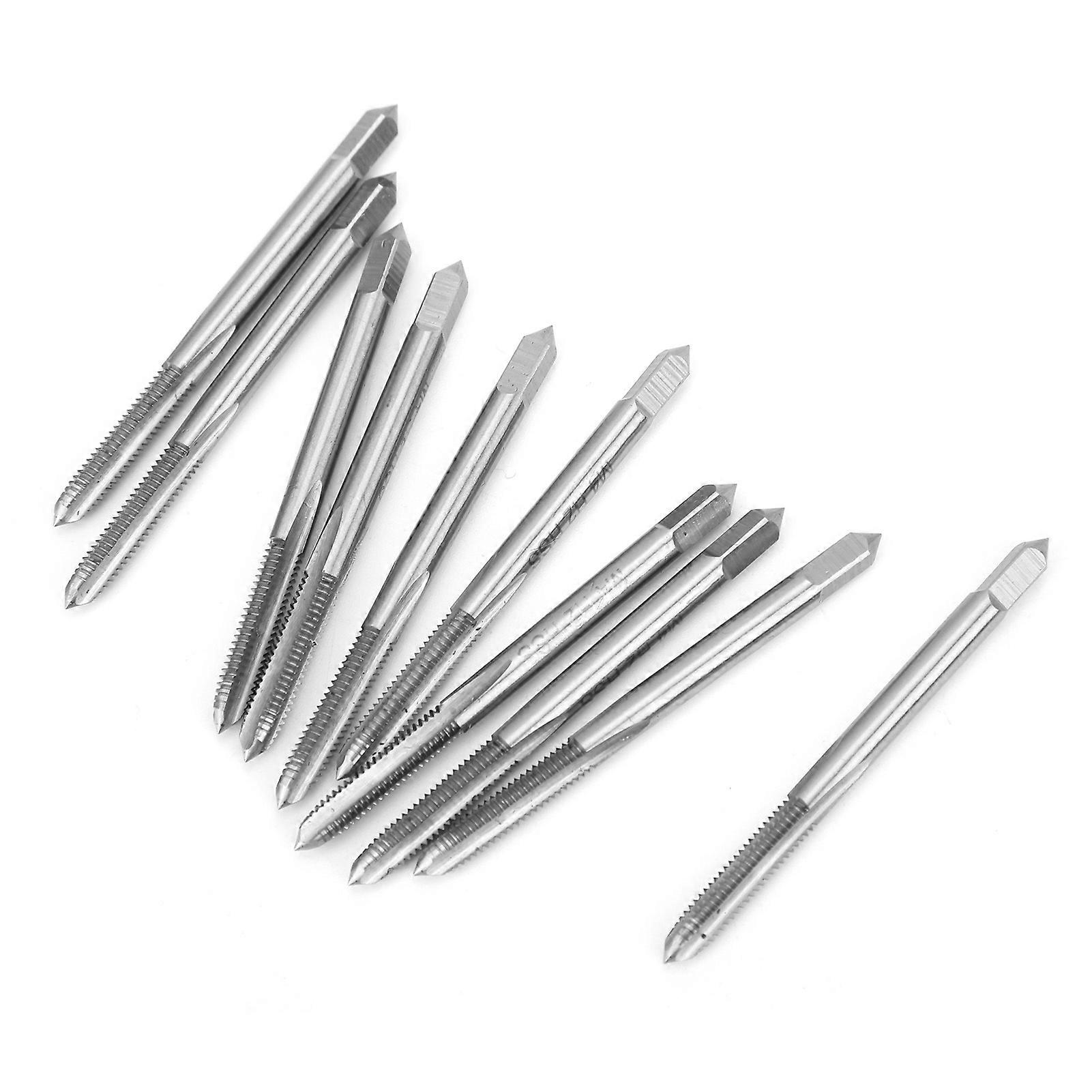 10pcs M4 x 0.7 H2 Thread Tap HSS High Hardness Machine Tapping Straight Thread Drill Bits 