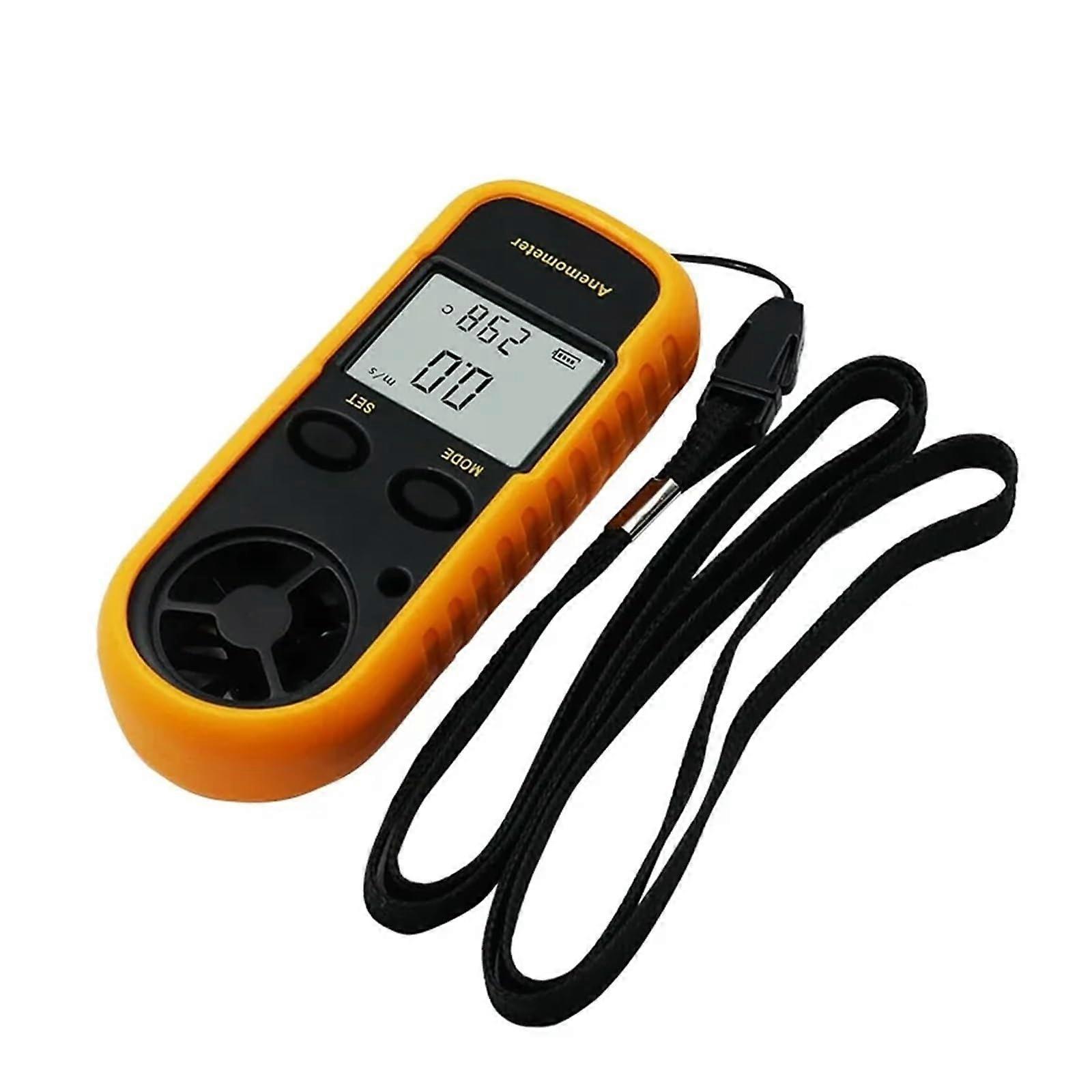 Digital Anemometer, 030m/s Wind Speed Meter 1045C Temperature Tester Anemometro with LCD Backlight Display Anemometer Ref: 2315