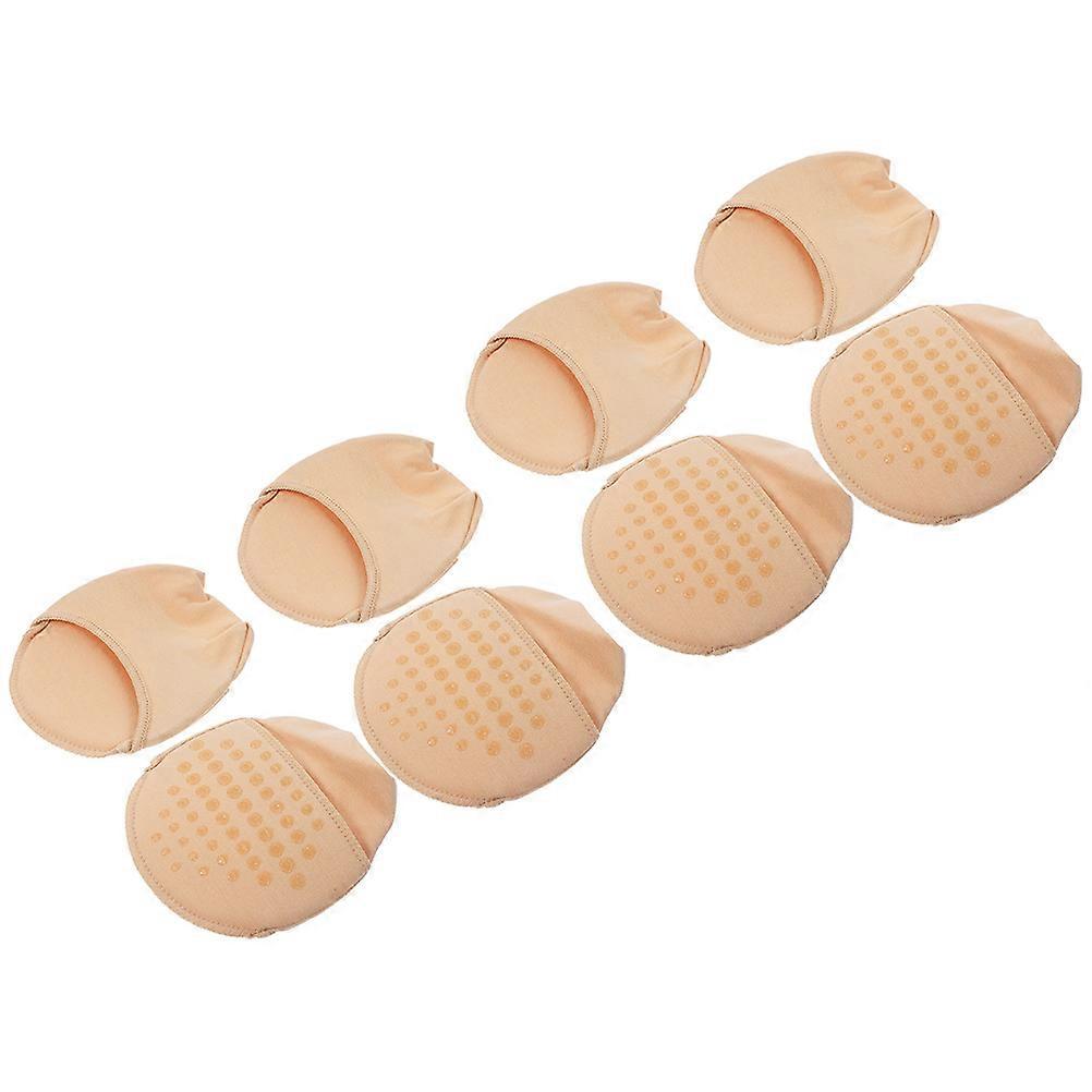 Light Yellow Women Half Socks Made of Cotton Silicone Sponge for High Heel Liner Toe Covers with Comfortable Fit