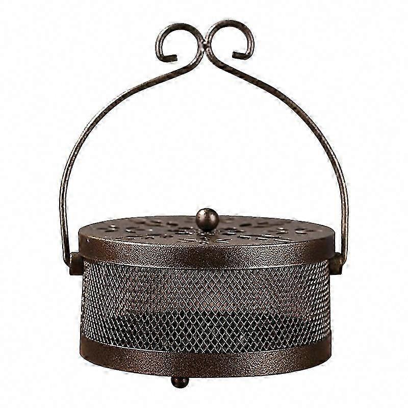 Mosquito Coil Holder Box - Portable Fireproof Sandalwood Incense Burner with Lid (1 Pc)