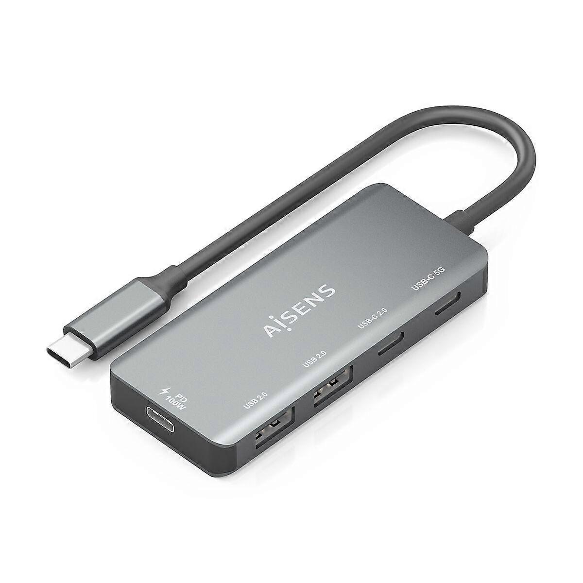 USB Hub Aisens A109-0946 Grey 100 W