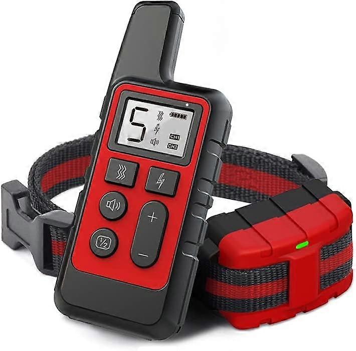 Ultrasonic Bark Control, Adjustable Anti-bark Dog Collar, Training Collar for Small Dogs Red