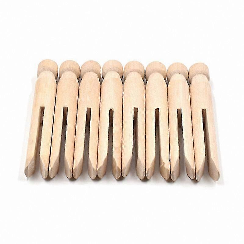 Classic Wooden Clothespins, 50-Pack Round Peg Dolls, Weatherproof & Nostalgic Design for Crafting and Laundry Use