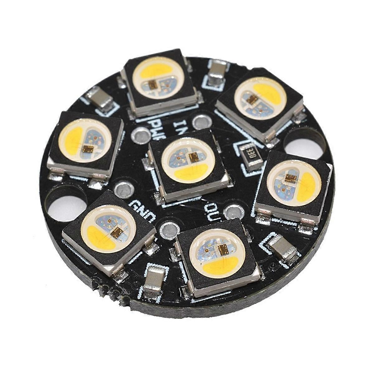 SK6812 RGBW Round Full Color Black Single Point Single Control Ring Development Board 7 Bit DC5V