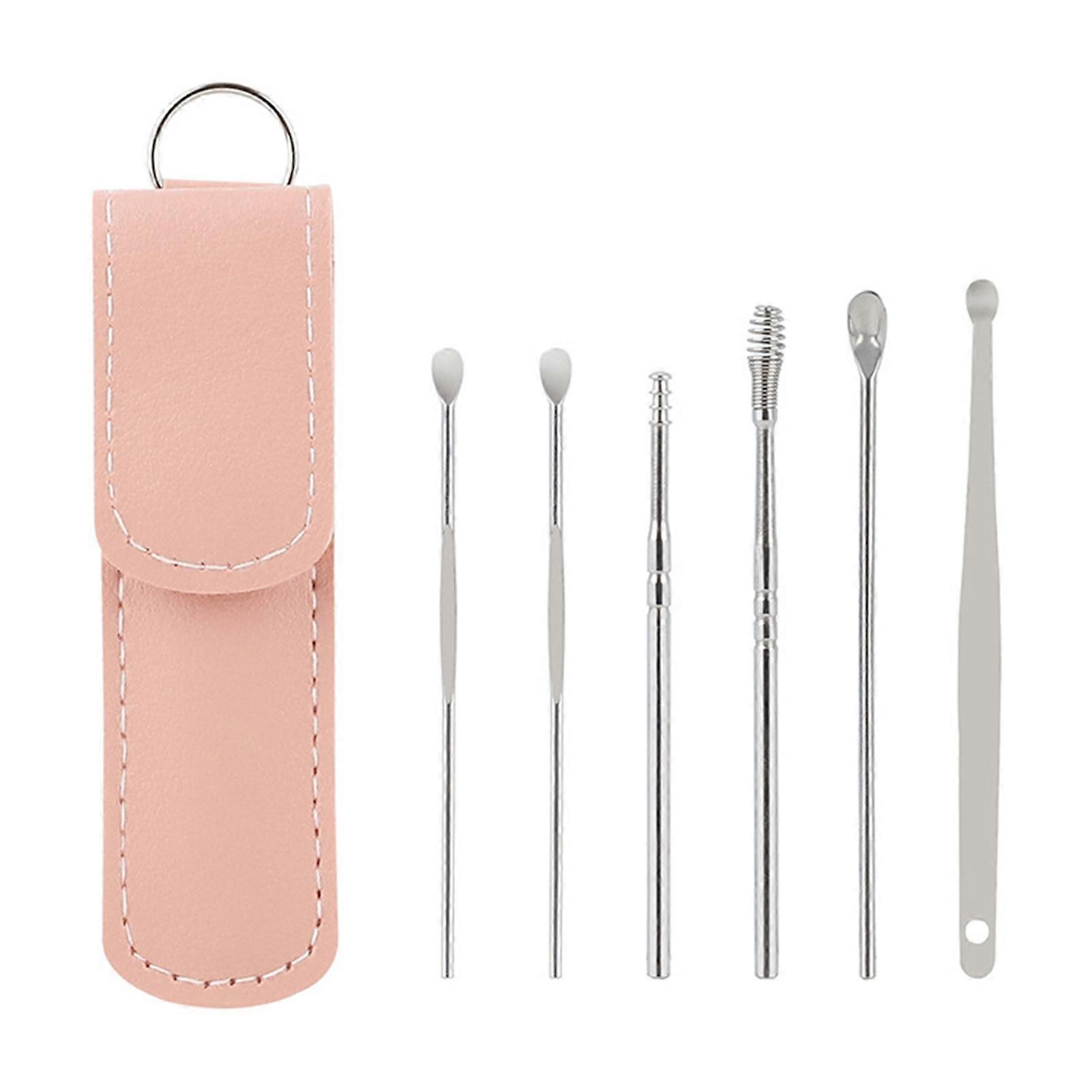Stainless Steel Earwax Removal Kit For Adults Safe Sturdy Reusable Ear Pick Set Portable with Protective Storage Case for Home Travel