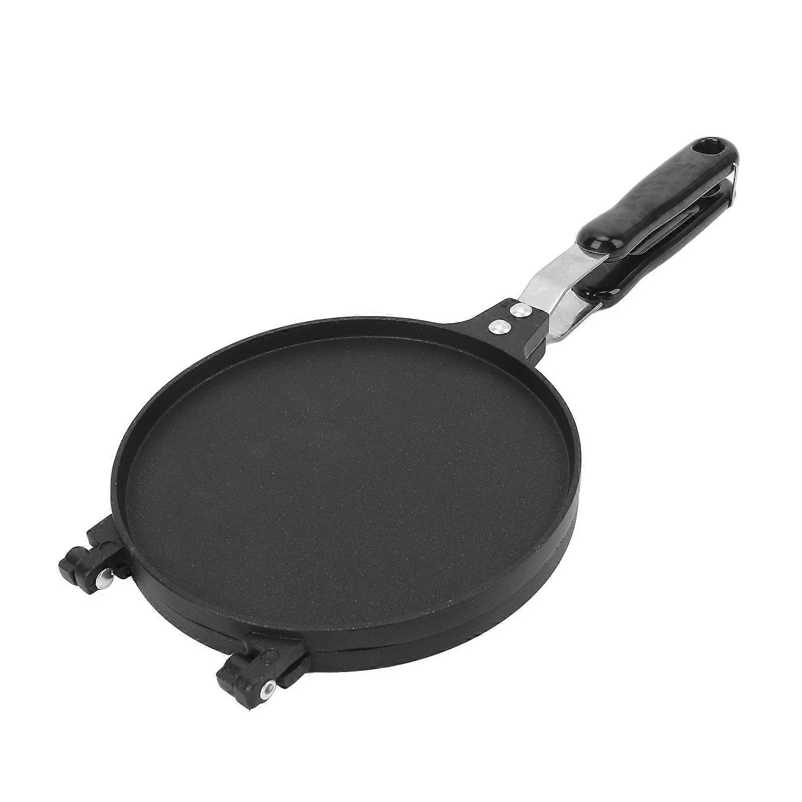 Egg Roll Press Pan 6.8in Aluminum Non-Stick with Handle Glossy