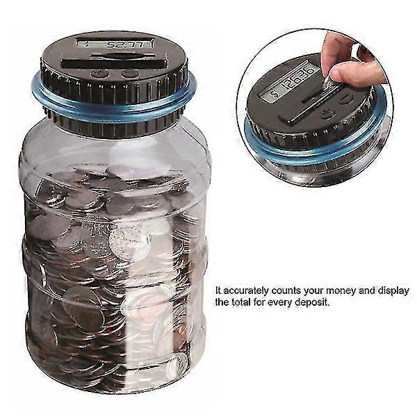 LCD Electronic Digital Counter Coin Piggy Bank Money Saving Jar