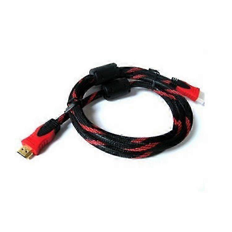 1.5m double net double ring suitable for HDMI to HDMI high-definition cable supports 1080 woven mesh gold plating