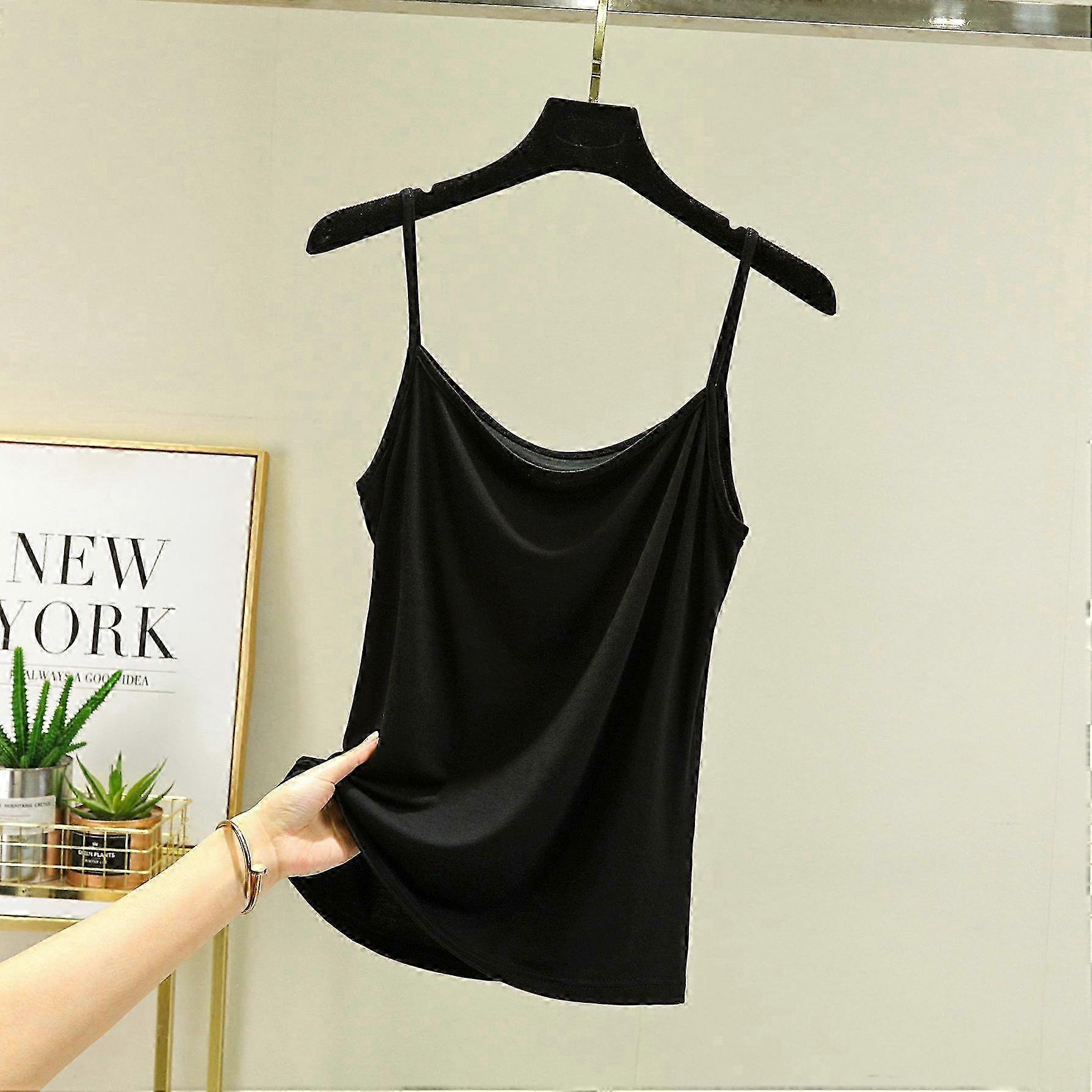 Modal Spaghetti Strap Tops and a Basic Sleeveless Tank Top, a solid-color women's summer camisole for all matches