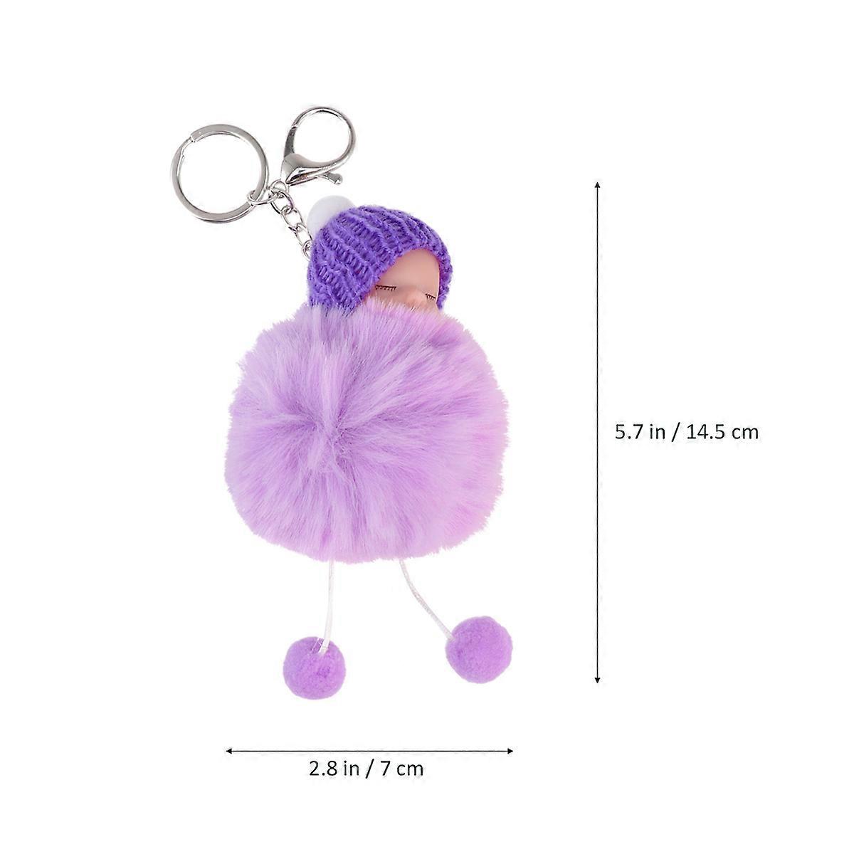 Bag Pendant Hairball Key Chain For Everyday Use 1Pack