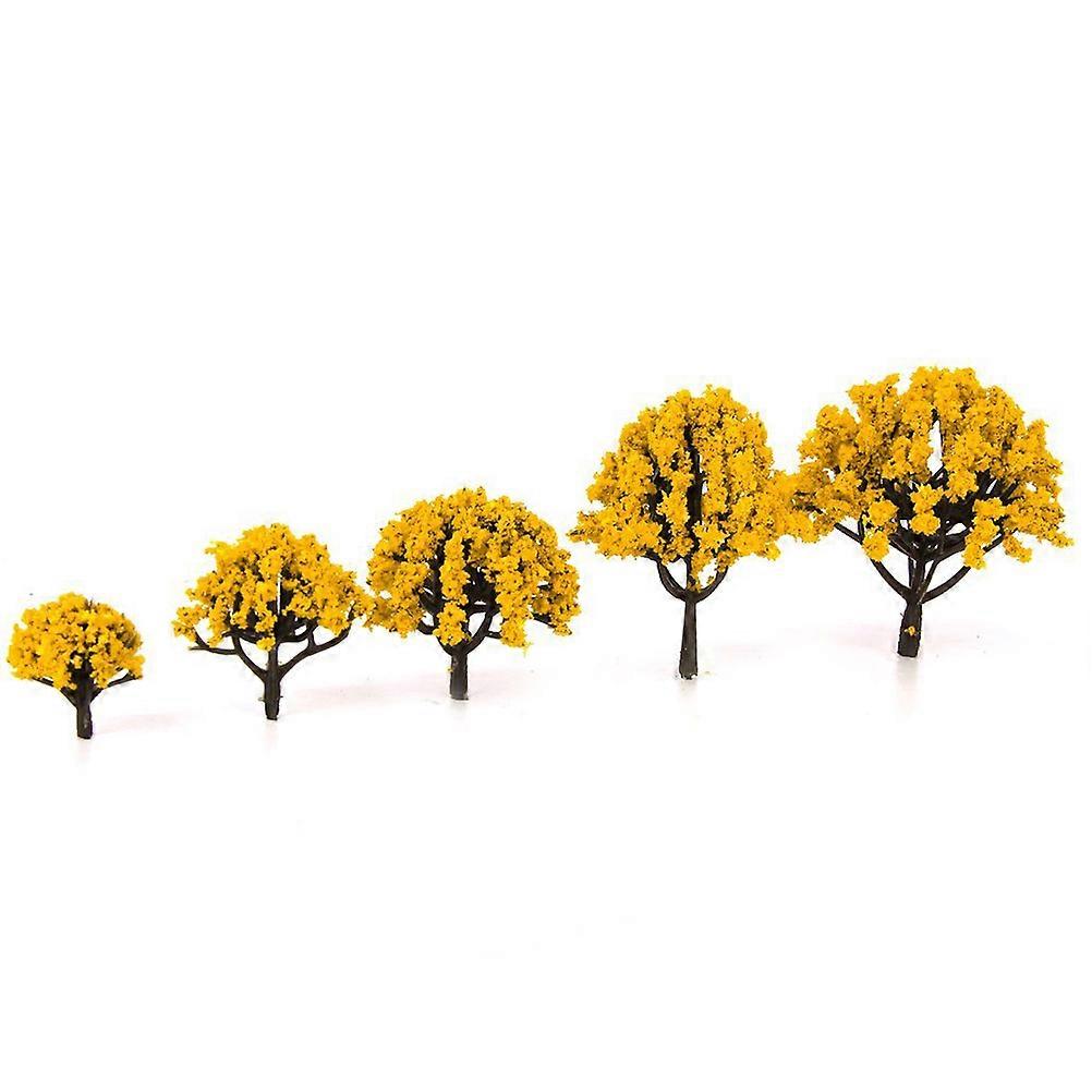 Durable Model Scenery Trees for Landscape Decor in Plastic Foam Orange Color 3CM to 8CM