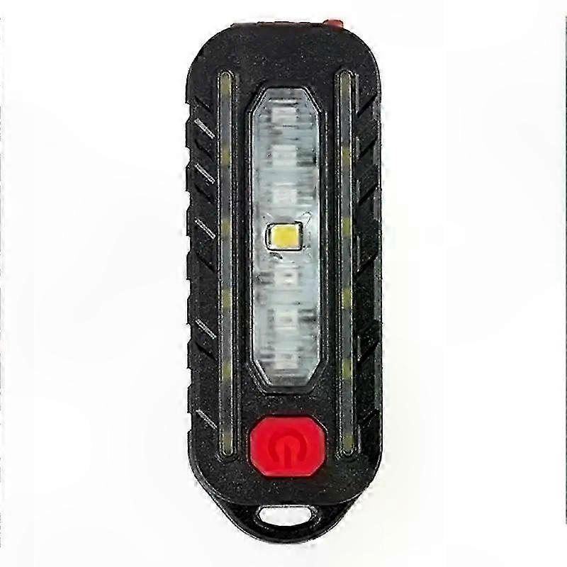 Compact Tactical Shoulder Light with USB Rechargeable Clip-On Helmet Taillight Keychain Lamp Touch-Control Flashlight