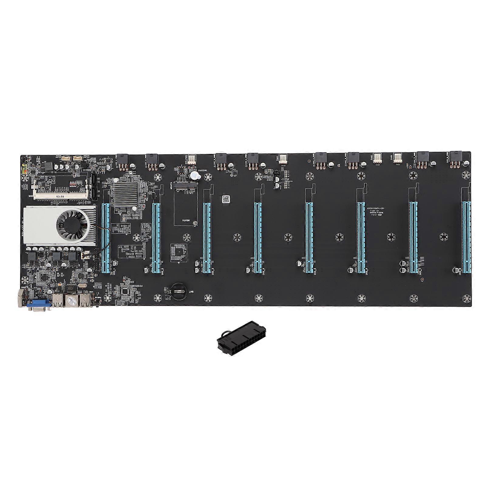 PC Motherboard with Gigabit NetCard 8 PCIE 16X DDR3 MSATA Stable Power for Mining