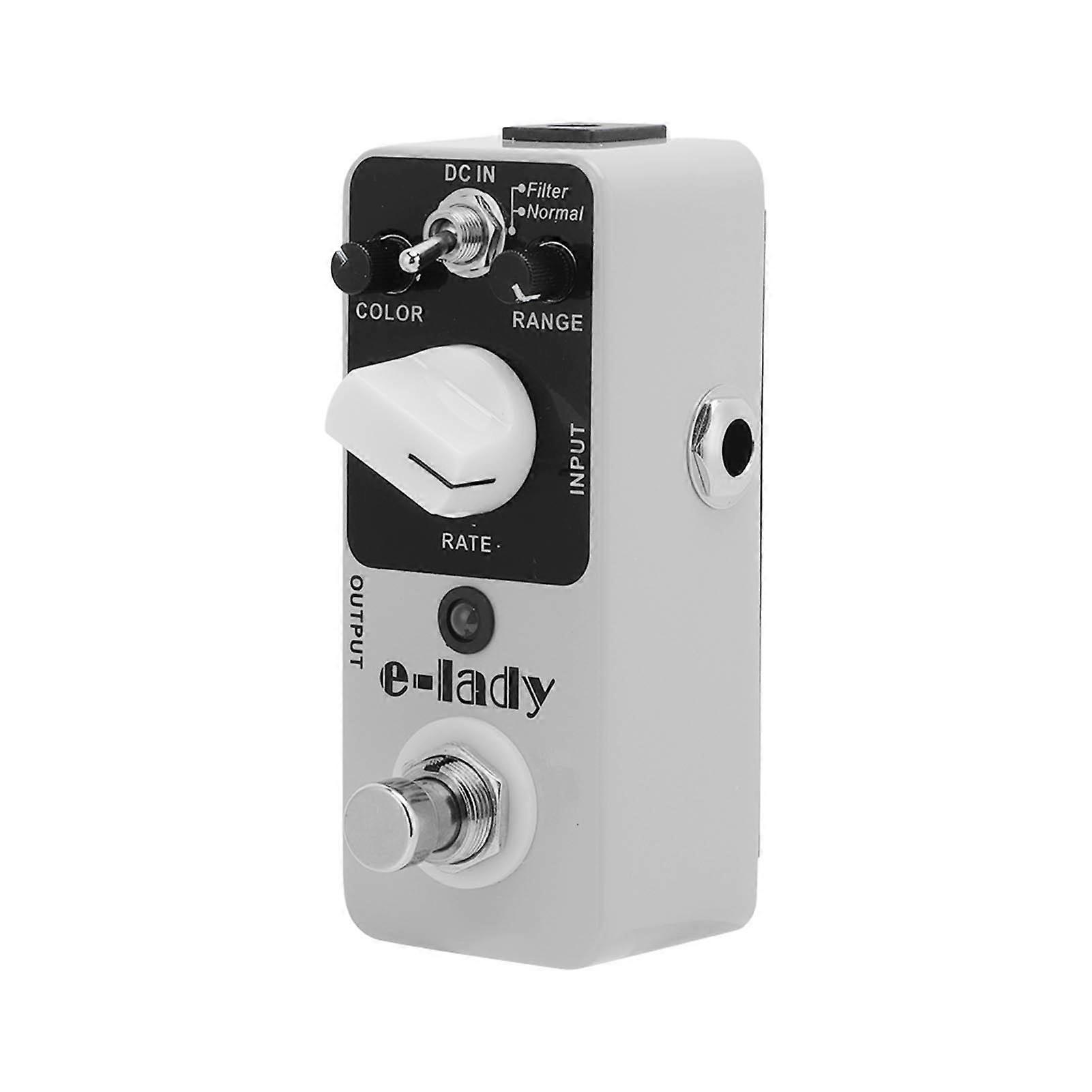 E Lady MFL2 Analog Flanger Effect Pedal Black White 9V DC