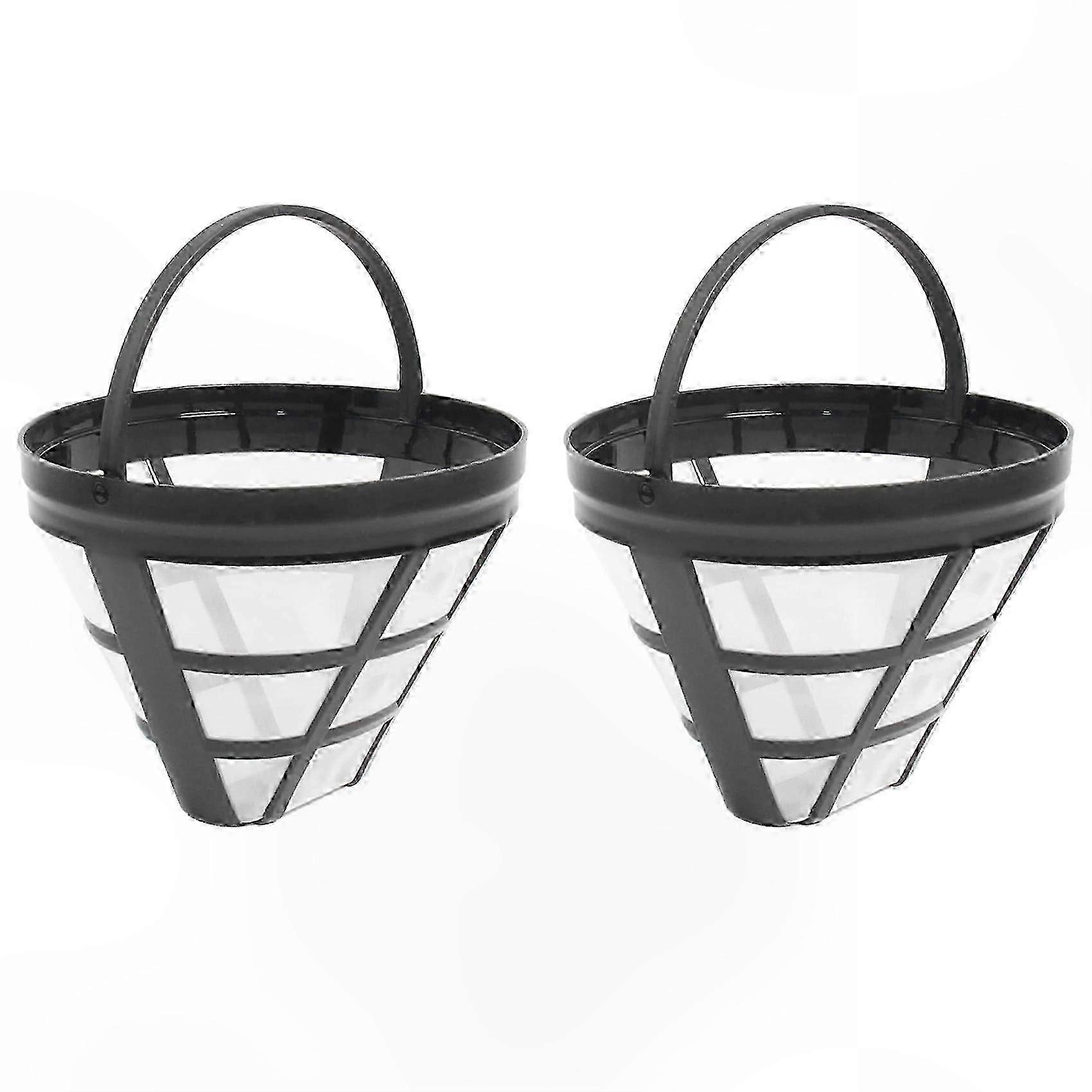 Reusable Coffee Filter Set of 2, Compatible with 8-12 Cup Drip Coffee Makers, No.4 Basket Style Replacement Filters