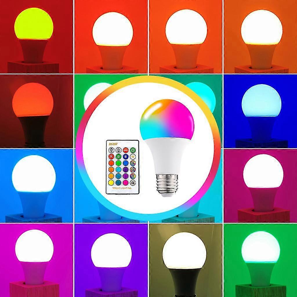 2025 E26 E27 RGB LED Bulb 16 Color Change Spotlight for Home Party 80X140MM 15W
