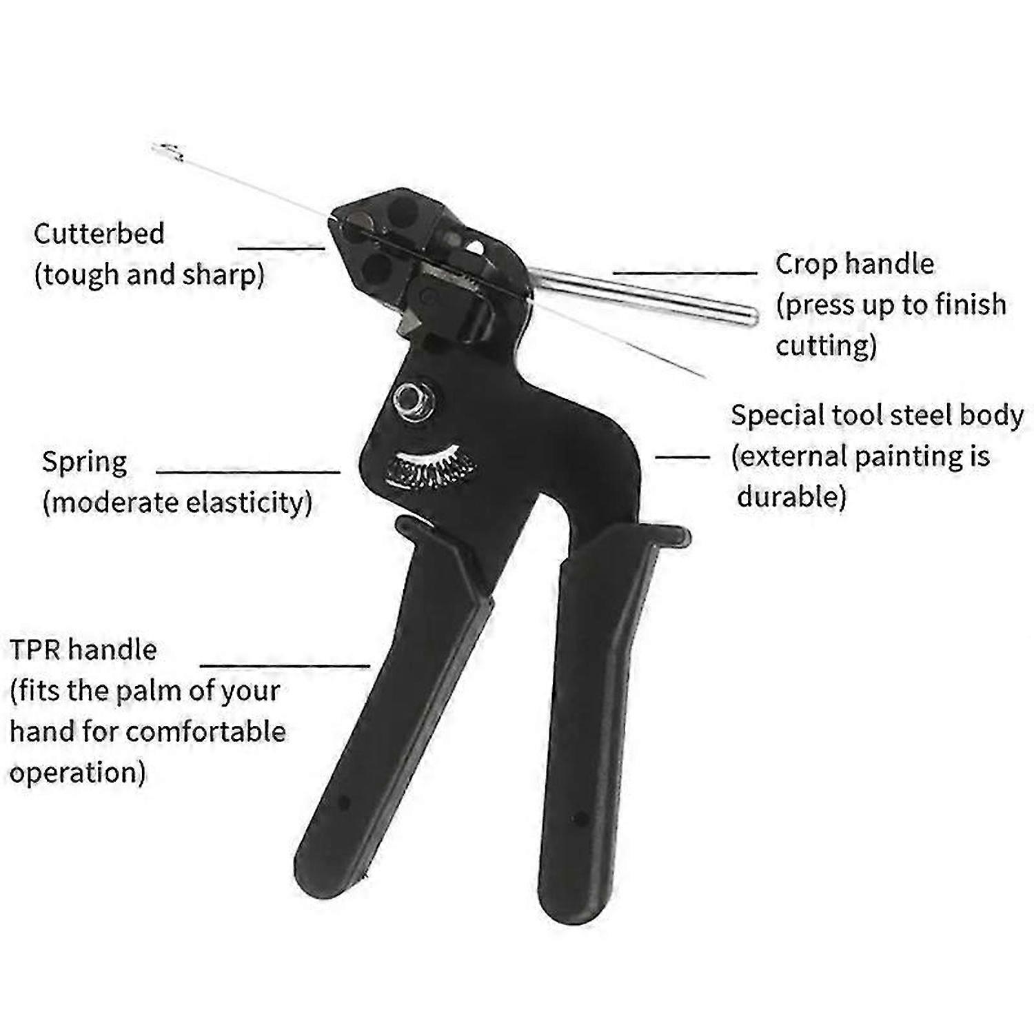 100Pcs Cable Tie Locking Cable Metal Tie Automatic Tension Cable Tie