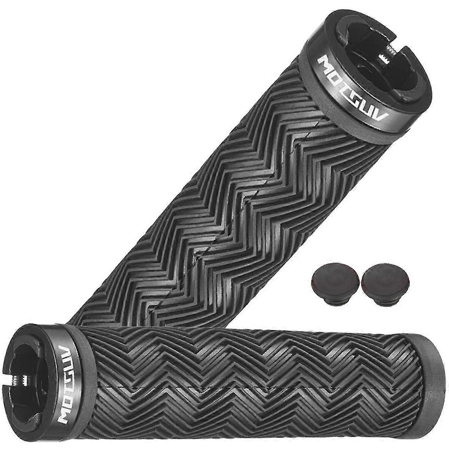 MOTSUV Bicycle Handlebar Grips Rubber Soft Grips Black