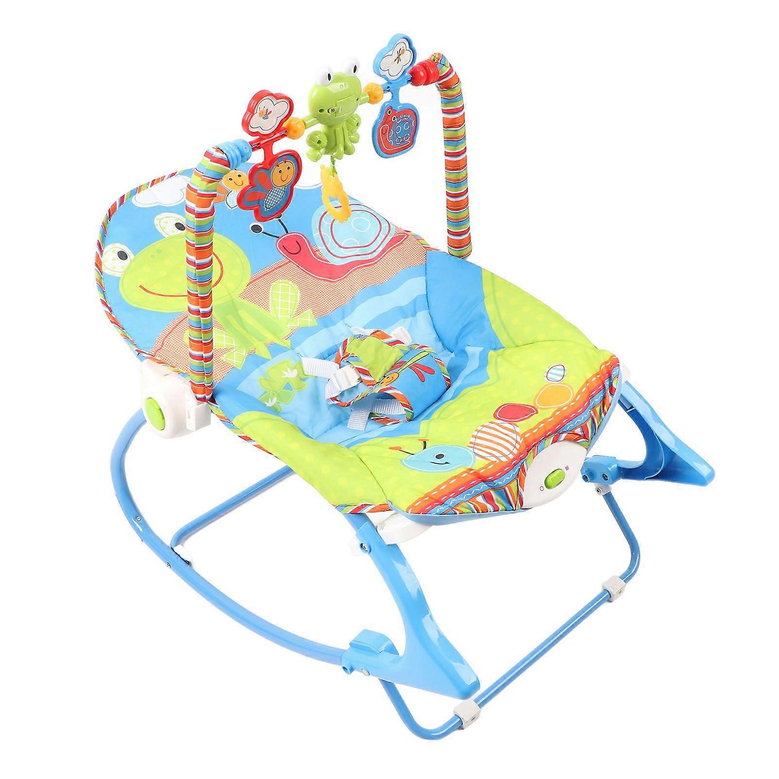 Baby Rocking Chair Ergonomic Cute Cartoon Animal Shaped Toy Music Vibration Adjustable Infant Seat