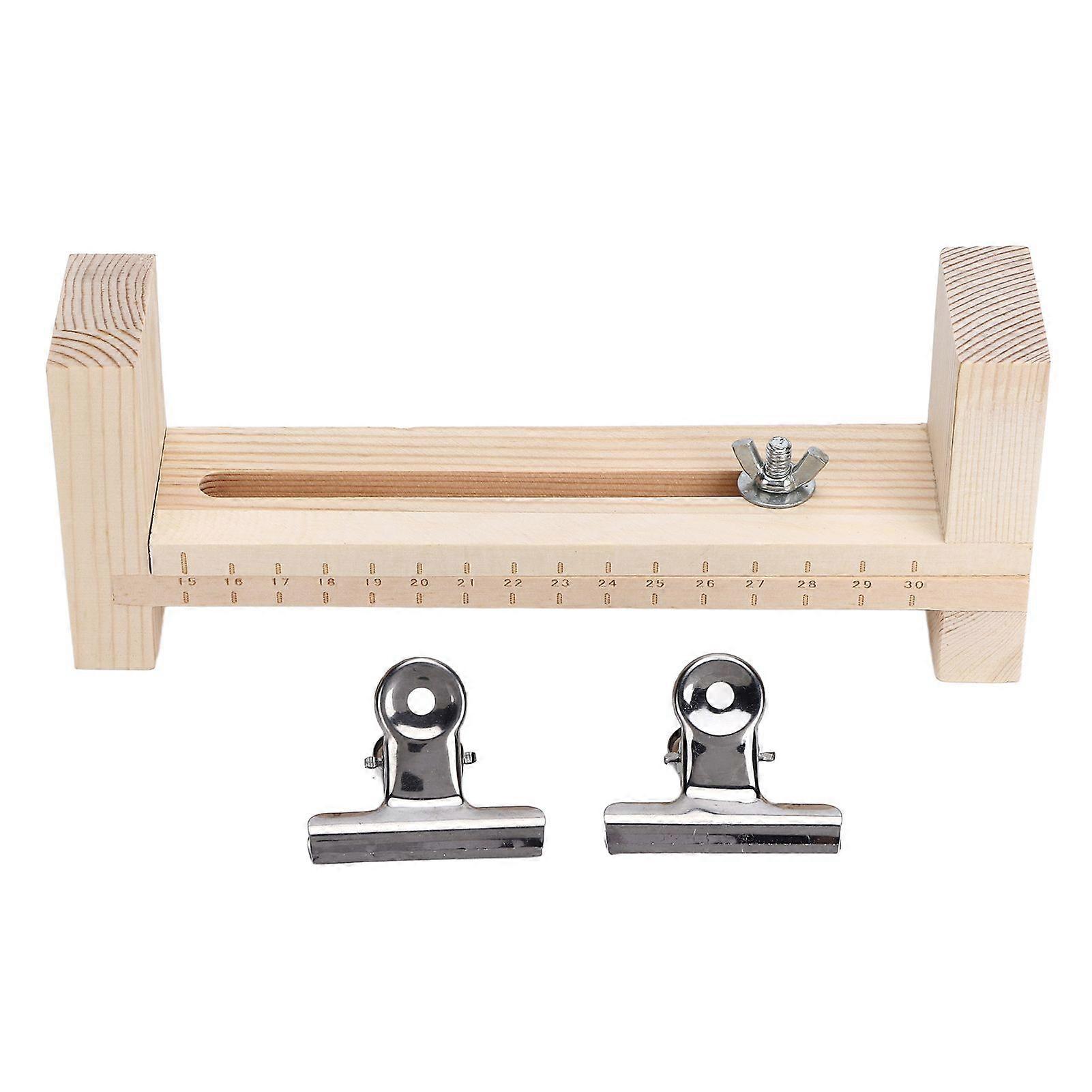 Wood Bracelet Jig U Shape Clear Scale Bracelet Jig Kit DIY Hand Knitting Bracelet Jig with 2 Clamp Bracelet Braiding Tool